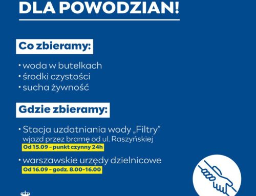 Drodzy MDK-owianie, zachęcamy do udziału w akcji wsparcia dla Mieszkańców terenów objętych powodzią.