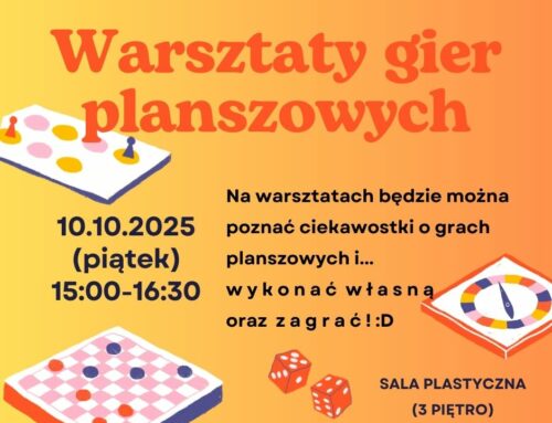 Zapraszamy na warsztaty gier planszowych (10 października)